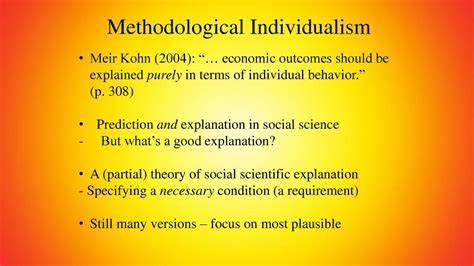 Richard W. Miller, Methodological individualism and social 